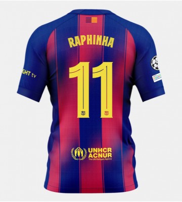 Barcelona Raphinha Belloli #11 Hjemmebanetrøje 2025-26 Kortærmet